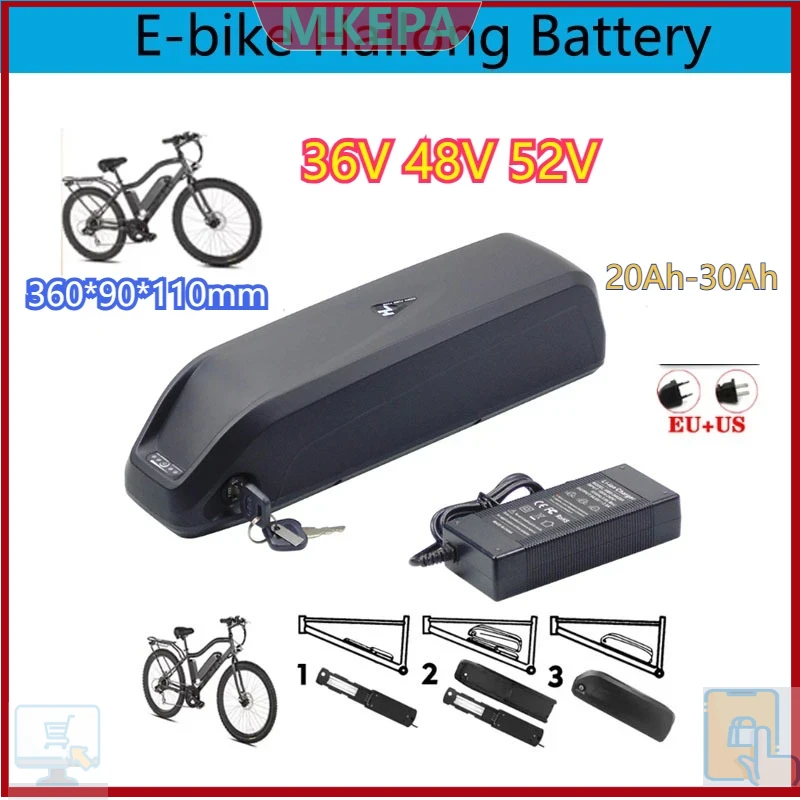36-48-52V For Motor Electric M - Ebike Battery 48V 20Ah Hailong review and price