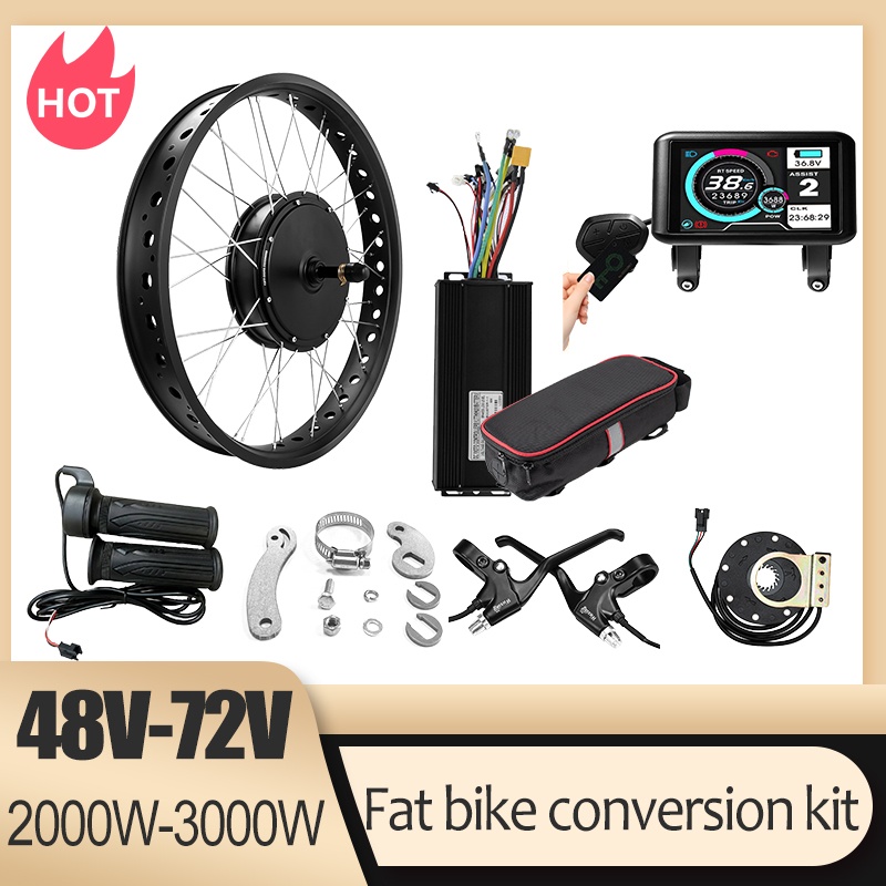 72V 3000W Fat Tire Snow Bike M - Ebike Conversion Kit 72V 3000W review and price