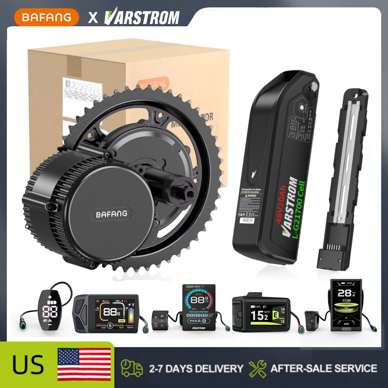 [US Stock]Bafang 48V Mid Drive - Bafang Bbshd 1000W Conversion Kit review and price