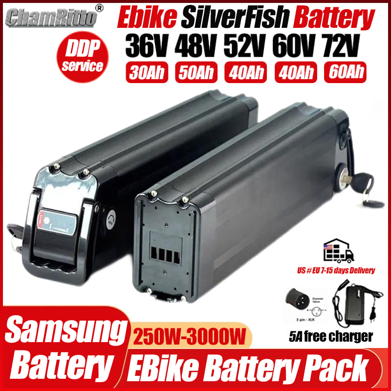 Electric Bicycle 36v 48v 52v S - Electric Bicycle Battery 72V 30Ah review and price